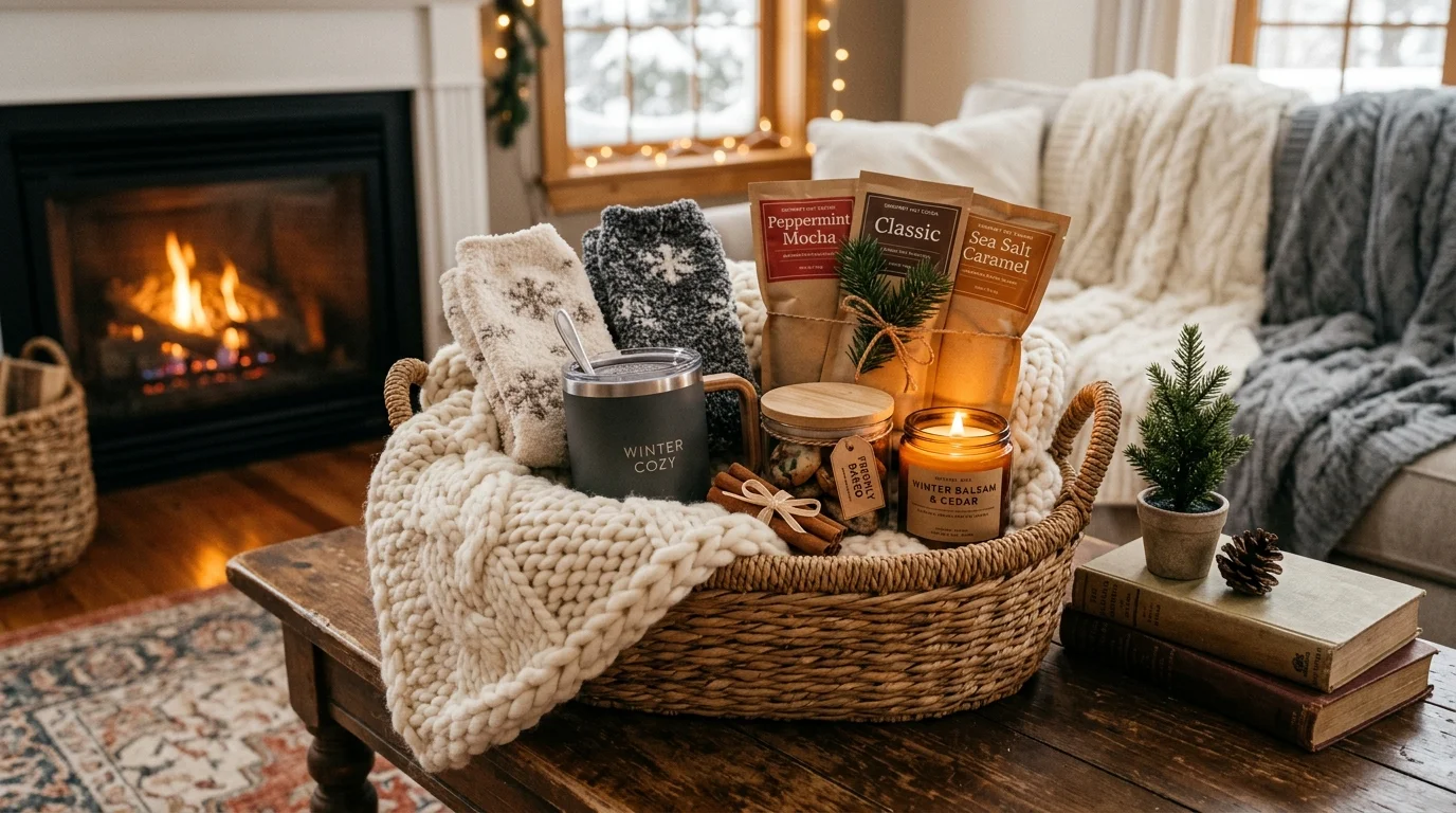 12. Cozy Winter Basket