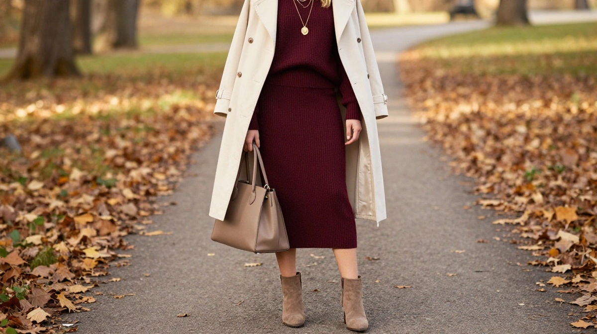 Burgundy Knit Set