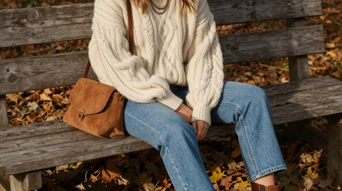 Chunky Knit Denim