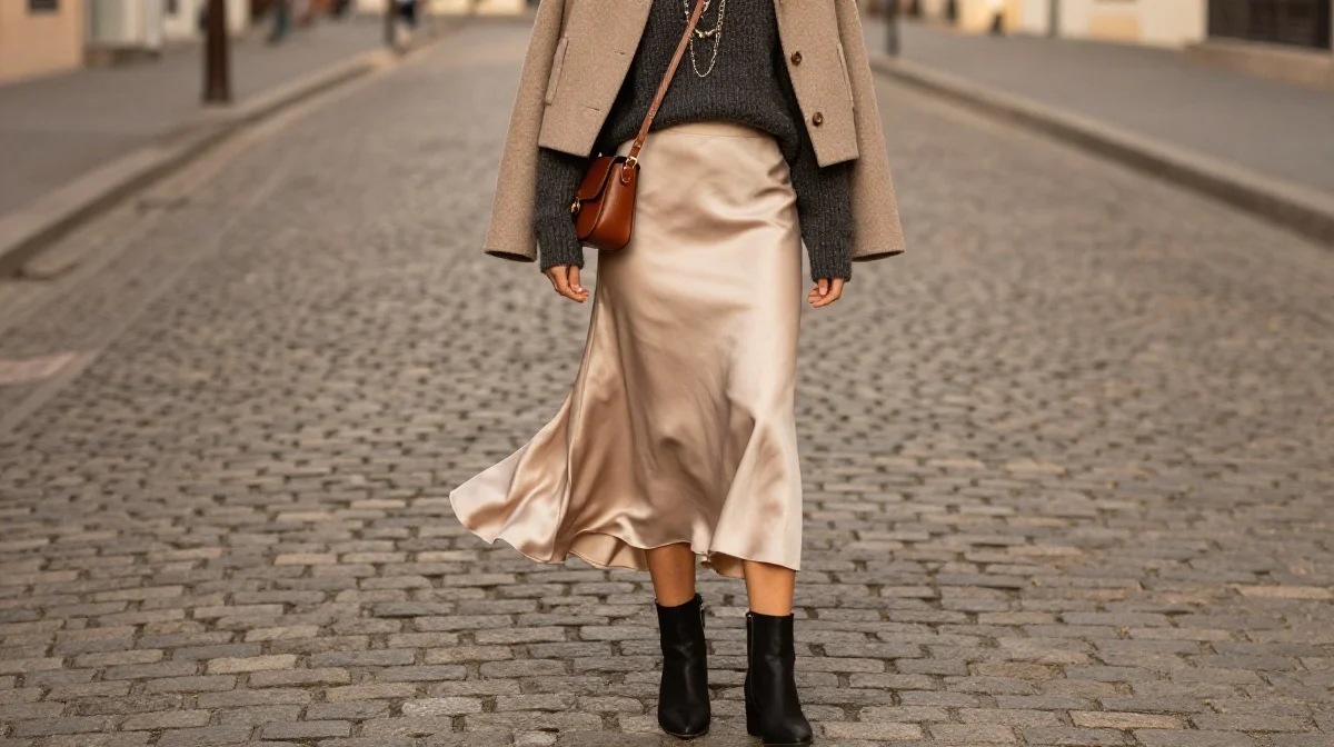 Satin Skirt Layers